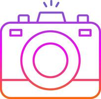 Photo Camera Line Gradient Icon vector