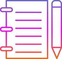 Notebook Line Gradient Icon vector