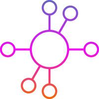 Diagram Line Gradient Icon vector