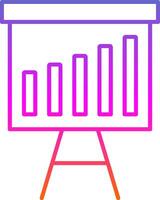 Presentation Line Gradient Icon vector