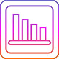 Bar Chart Line Gradient Icon vector