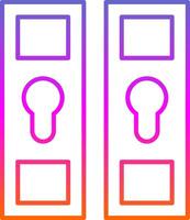 Locker Line Gradient Icon vector