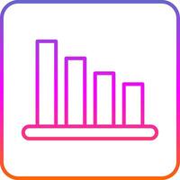 Bar Chart Line Gradient Icon vector