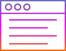Online Learning Line Gradient Icon vector