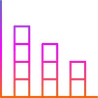 Bar Graph Line Gradient Icon vector