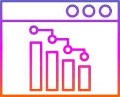 Web Browser Line Gradient Icon vector