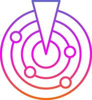 Radar Line Gradient Icon vector