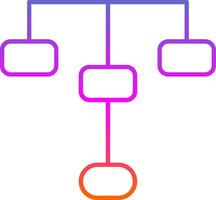 Hierarchical Structure Line Gradient Icon vector