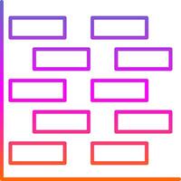 Gantt Chart Line Gradient Icon vector