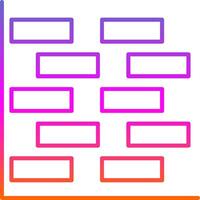 Gantt Chart Line Gradient Icon vector