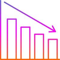 Loss Line Gradient Icon vector