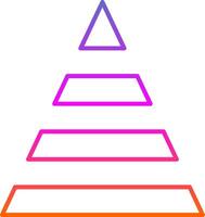 Pyramid Line Gradient Icon vector