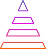 Pyramid Line Gradient Icon vector