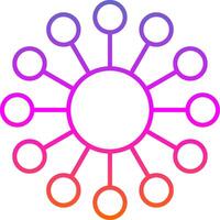 Diagram Line Gradient Icon vector