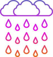 Heavy Rain Line Gradient Icon vector
