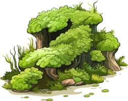 AI generated moss illustration isolated on transparent background. png