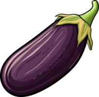 AI generated eggplant illustration isolated on transparent background. png