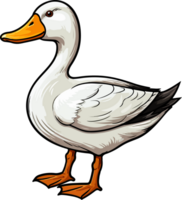 AI generated duck illustration isolated on transparent background. png