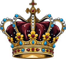 AI generated crown illustration isolated on transparent background. png