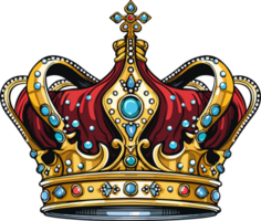 AI generated crown illustration isolated on transparent background. png