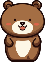 AI generated bear design illustration isolated on transparent background png