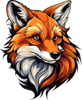 AI generated fox illustration isolated transparent background. png