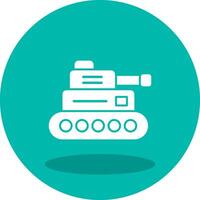 icono de vector de tanque militar