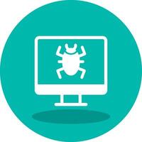 icono de vector de virus informático