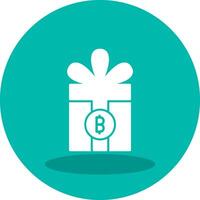 Gift Bitcoin Vector Icon