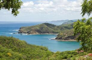 View of San Juan del Sur bay from a hill, Rivas, Nicaragua photo