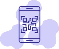 teléfono inteligente qr código vector icono