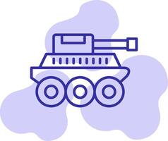 icono de vector de tanque militar