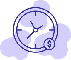 el tiempo es dinero vector icono