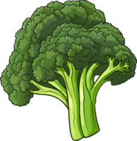 AI generated broccoli design illustration isolated on transparent background png