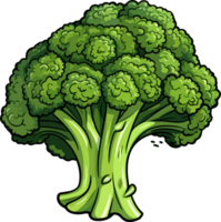 AI generated broccoli design illustration isolated on transparent background png