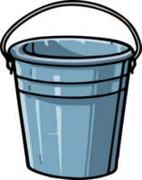 AI generated bucket design illustration isolated on transparent background png