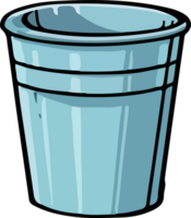 AI generated bucket design illustration isolated on transparent background png