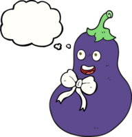 thought bubble cartoon eggplant png