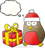 thought bubble cartoon christmas robin png