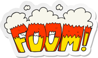 sticker of a cartoon comic book explosion png