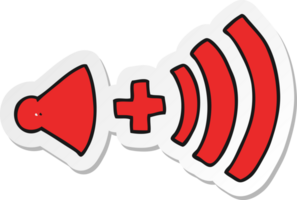 sticker of a cartoon volume symbol png