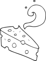 black and white cartoon cheese png