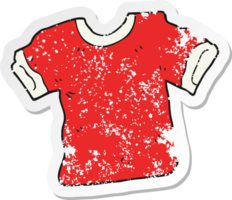 retro verontruste sticker van een cartoon-t-shirt png