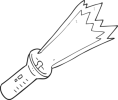 black and white cartoon torch png