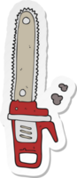 sticker of a cartoon chainsaw png