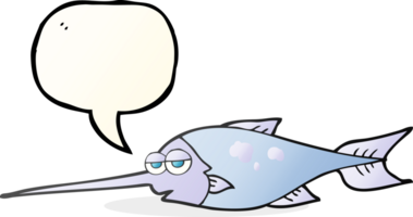 discurso bolha desenho animado peixe-espada png