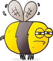 cartoon unhappy bee png