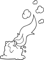 black and white cartoon burning candle png