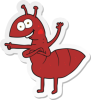 sticker of a cartoon ant png