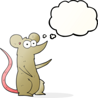 thought bubble cartoon mouse in love png